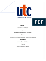 Introducción Al Diseño de Investigación y La Teoría de Probabilidad.