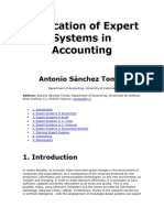 Application of Expert Systems in Accounting