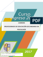 Cartilla de Ingreso Psicologia 2017