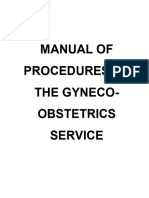 Gynecology Service Procedures Manual