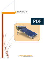 SOLAR HEATER Theoretical Framework