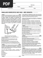 Simulado Especifico Bio 2023 - Não Desista