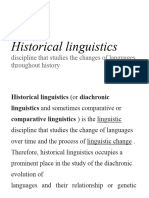 Historical Linguistics