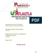 Diagrama de Pareto y Medidas de Tendencia Central