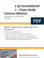 Case Study Cancun Mexico Impacts - Recreational Tourism