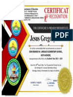 Certificate of Recognition