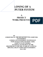 Cloning of A Computer System