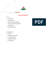 Instruction Manual.: Plug Flow Reactor