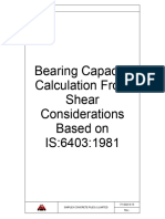 Bearing Capacity of Shallow Foundations From Shear Considerations