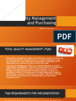 Total Quality Management and Purchasing: IMK205 Procurement