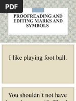 Proofreading and Editing Marks and Symbols