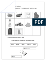 Electrical Conductors and Insulators Worksheet