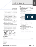 UNIT 2 Test A Level 1