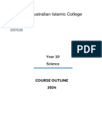 Year 10 Course Outline 2024 Version 1