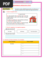 Ficha Comunicacion-Reconocemos El Articulo en Un Texto