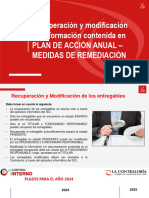 Recuperacion y Modificacion Plan de Accion Anual Medidas de Remediacion