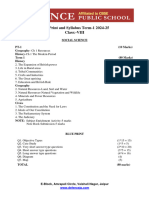 CLASS VIII Term-1 Syllabus & Blueprint 2024-25