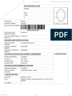 Applicant Biographic Details and Travel Date: Official Use Only