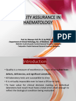 Quality Assurance in Hematology