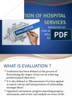 Evaluation of Hospital Services