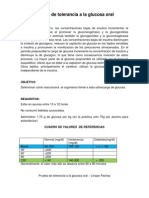 Prueba de Tole Ran CIA A La Glucosa Oral