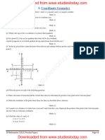 CBSE Class 9 Coordinate Geometry Assignment 2