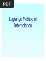 9 Lagrange Interpolation