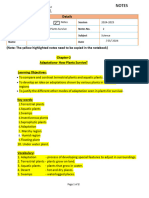 Chapter 2-Adaptations - How Plants Survive Notes