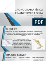 Cronograma Físico Financeiro Da Obra