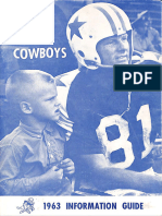 Cowboys, 1963 Media Guide (Dallas)