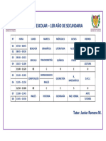 1ro de Secundaria Horario