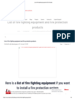 List of Fire Fighting Equipment - Full Guide