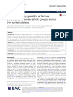 The Evolutionary Genetics of Lactase Persistence in Seven Ethnic Groups Across The Iranian Plateau