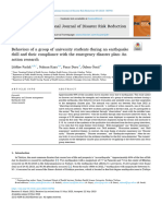 Behaviors of A Group of University Students During An Earthquake Drill and Their Compliance With The Emergency Disaster Plan An Action Research