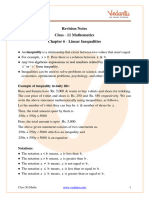 Linear Inequalities Class 11 Notes CBSE Maths Chapter 6 (PDF)