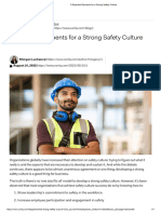 3 Essential Elements For A Strong Safety Culture