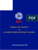 EFL Squad List Season 2023-24