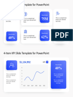 4 Item Kpi Slide Template For Powerpoint 16x9 1