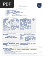 Sesion de Aprendizaje Quinto de Primaria. Mayo Junio 2024