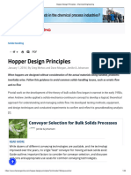 Hopper Design Principles - Chemical Engineering