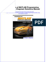 Essentials of MATLAB Programming 3rd Edition Chapman Solutions Manual Instant Download All Chapter