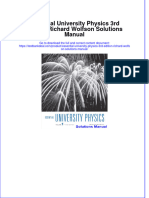 Essential University Physics 3rd Edition Richard Wolfson Solutions Manual Instant Download All Chapter