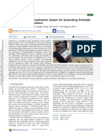 Portable Seawater Desalination System For Generating Drinkable Water in Remote Locations