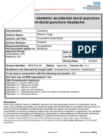 Management of Obstetric Accidental Dural Puncture and Post Dural Puncture Headache