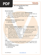 JEE Advanced 2023 Revision Notes For Mechanics - Free PDF Download