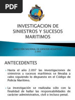 Investigacion de Siniestros y Sucesos Maritimos