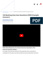 145 Banking Interview Questions (With Example Ans