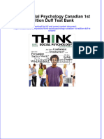 THINK Social Psychology Canadian 1st Edition Duff Test Bank Instant Download All Chapter