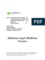 Trabalho Sobre Medicina Legal e Laboratórios Forenses