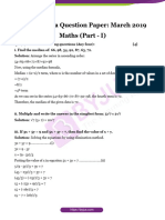 Maharashtra Board Class 10 Mathematics Paper I March 2019 Question Paper Solution